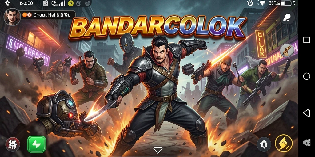 Tampilan aksi mendebarkan dalam gameplay BANDARCOLOK.