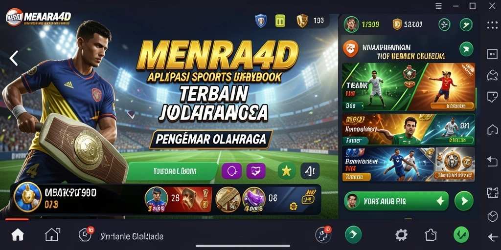 Tampilan utama MENARA4D dengan fitur taruhan olahraga yang menarik.