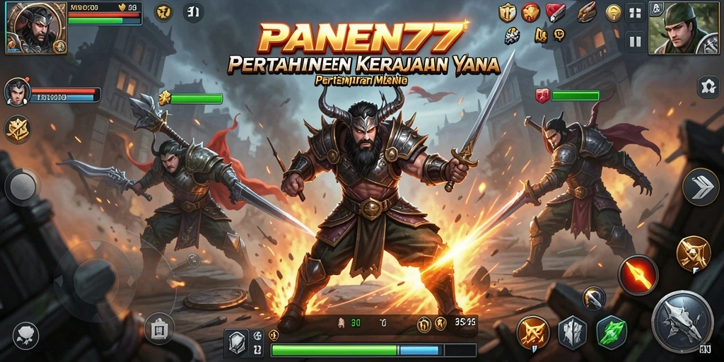 Screenshot gameplay menegangkan dari PANEN77 Tower Defense.